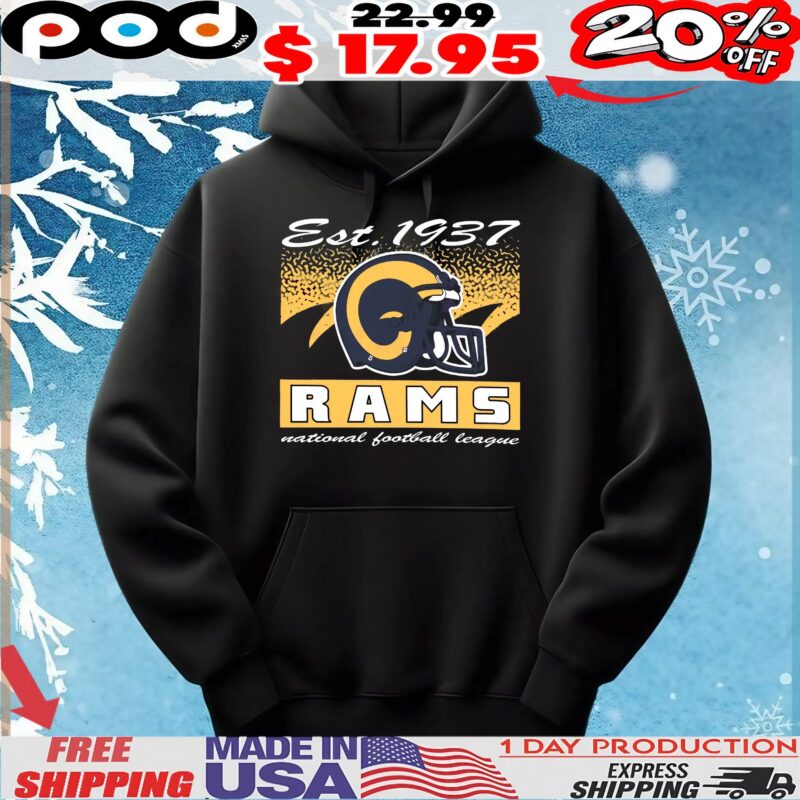 Los Angeles Rams Historic Waver Football Helmet National Football League T Shirt Los Angeles Rams Historic Waver Football Helmet National Football League T Shirt