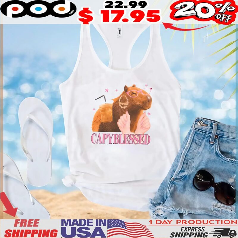 Capybara Blessed Cute T Shirt