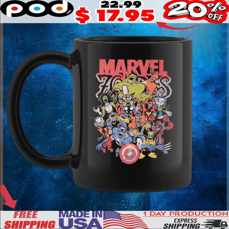 Marvel Zombies Hulk, Captain America, Wolverine, Thor, Iron Man, Spider-man T Shirt