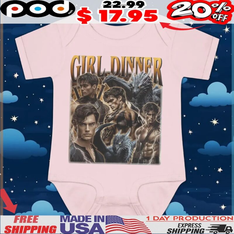 Xaden Riorson Girl Dinner Vintage Bootleg Graphic T Shirt