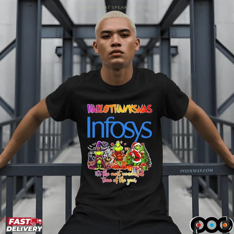 Grinch Hallothanksmas X Infosys It's The Most Wonderful Time Of The Year Christmas Mashup T Shirt
