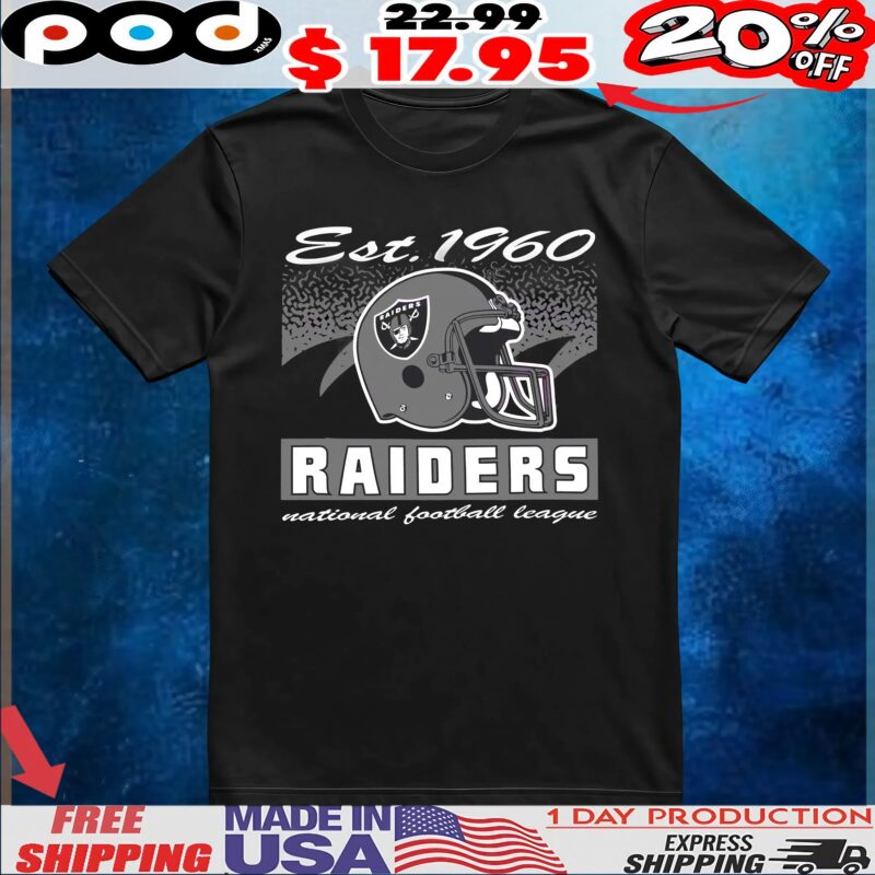 Las Vegas Raiders Historic Waver Football Helmet National Football League T Shirt