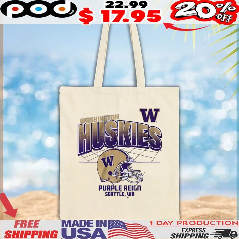 Washington Huskies Football Helmet Grid T Shirt