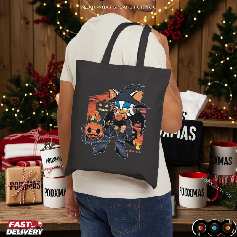 Rouge the Bat Halloween Sonic Witch Pumpkins and Spooky Night Halloween Costume Graphic T Shirt