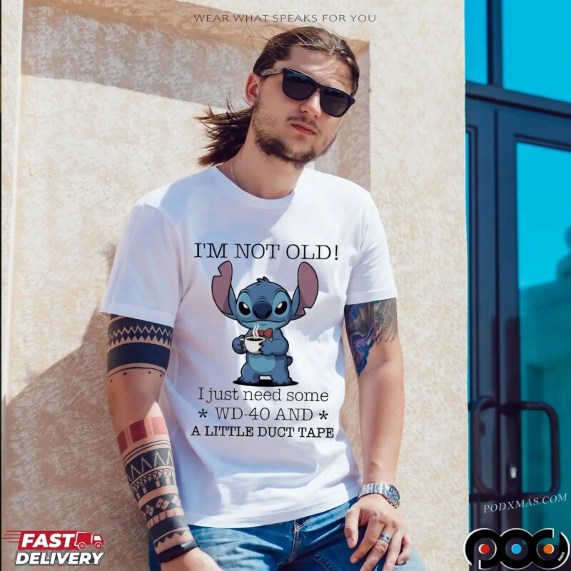 Stitch Coffee I’m Not Old I Just Need Some Wd 40 And A Little Duct Tape Meme T Shirt Stitch Coffee I’m Not Old I Just Need Some Wd 40 And A Little Duct Tape Meme T Shirt