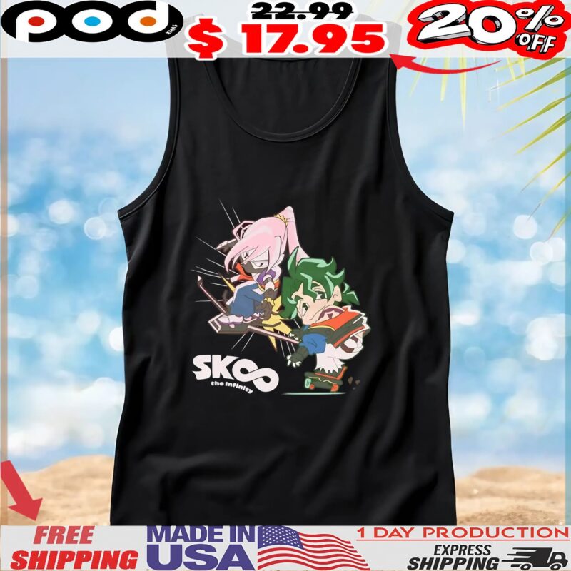 SK8 The Infinity Joe and Cherry Blossom Chibi Duo T Shirt