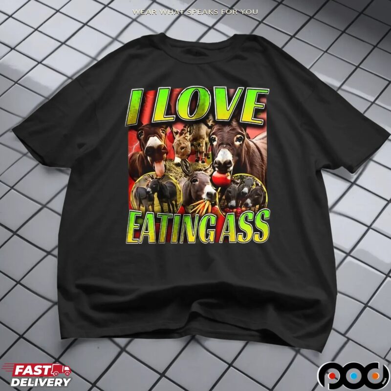 Donkey I Love Eating Ass 90s Bootleg T Shirt
