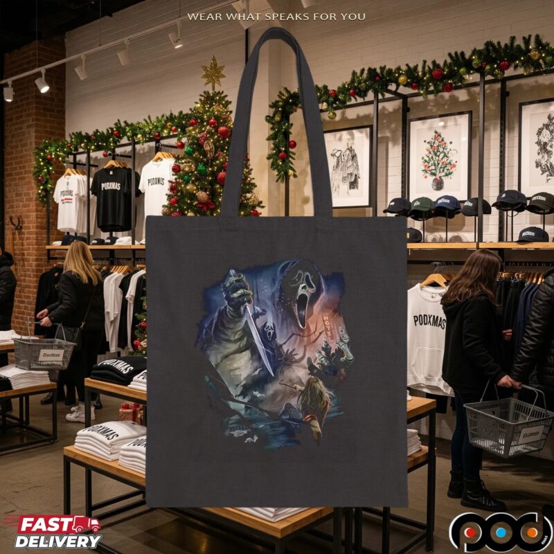 Ghost Face Nightmare City Halloween Graphic Art T Shirt
