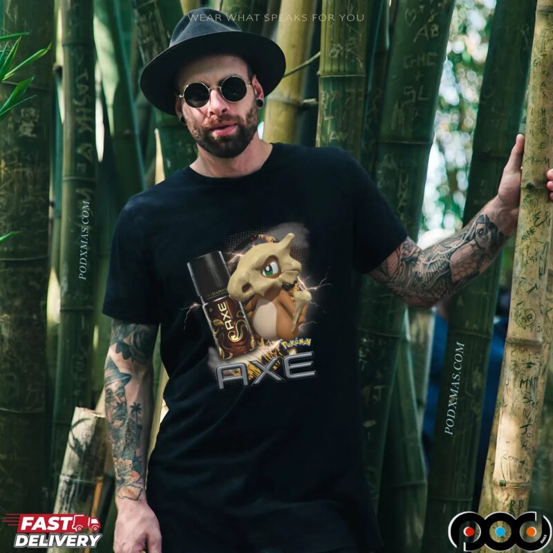 Cubone Pokémon Axe Body Spray Pop Culture Retro Gamer Parody T Shirt