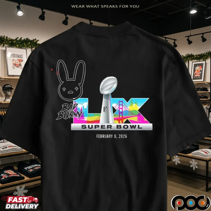 Super Bowl LX Halftime Show 2026 Bad Bunny Levi’s Stadium Santa Clara California Apple Music February 2026 T Shirt