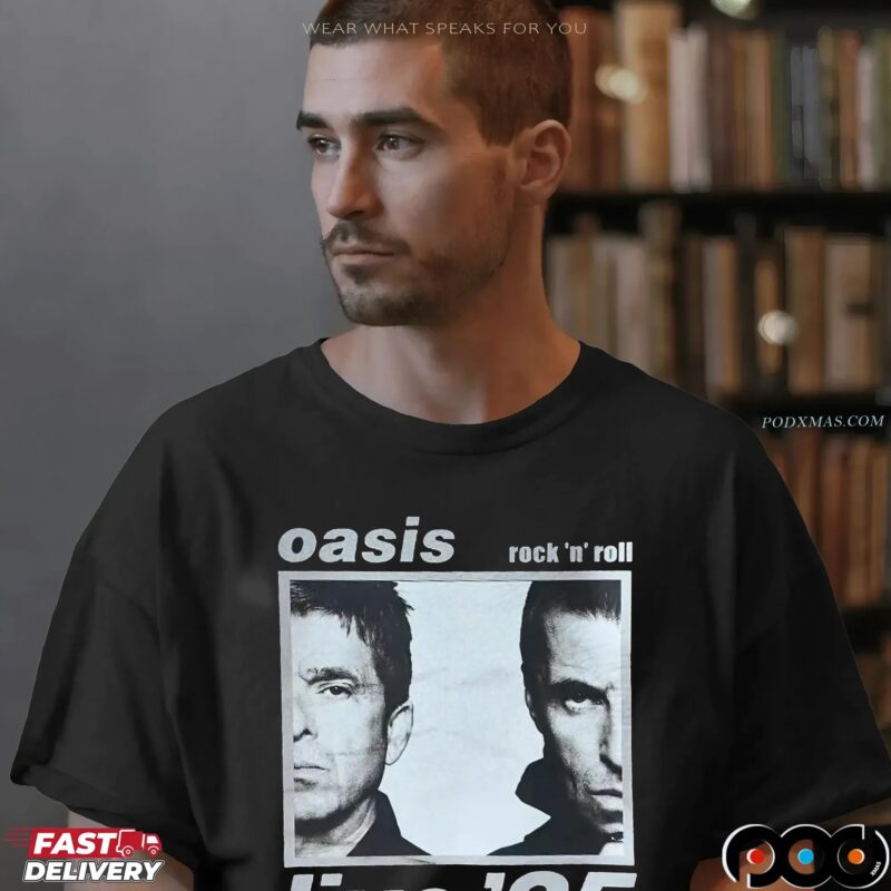 Oasis Rock 'n' Roll Live'25 Half Faces T Shirt