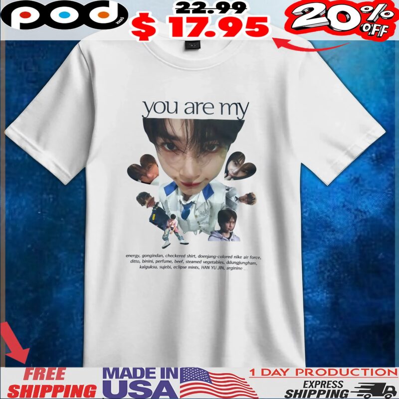 Han Yu-jin ZEROBASEONE you are my energy, gongjindan, checkered shirt, doenjang-colored nike air force t shirt