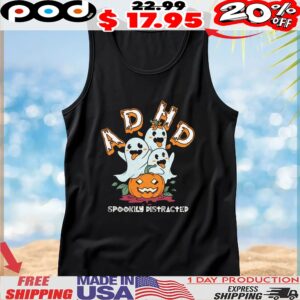 ADHD Spookily Distracted Glow In The Dark Halloween T Shirt