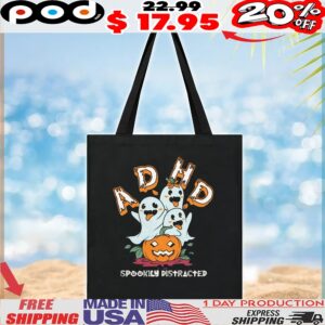 ADHD Spookily Distracted Glow In The Dark Halloween T Shirt