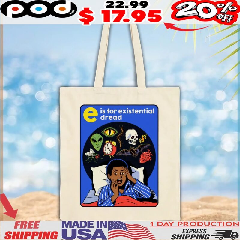 E is for Existential Dread Retro Anxiety Comic Horro Halloween T Shirt
