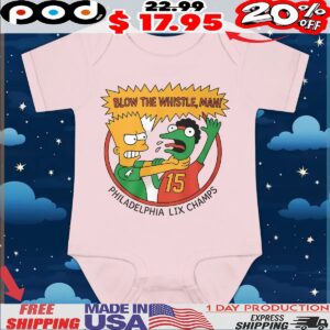 Bart Simpson The Simpsons And Kermit The Frog The Muppets Blow The Whistle, Man Philadelphia Lix Champs T Shirt