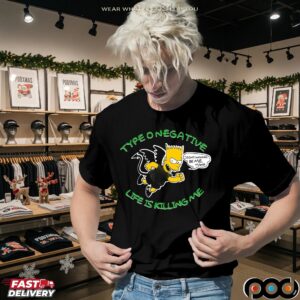 Bart Simpson Typeonegative Life Is Killing Me Music Cartoon Mashup T Shirt