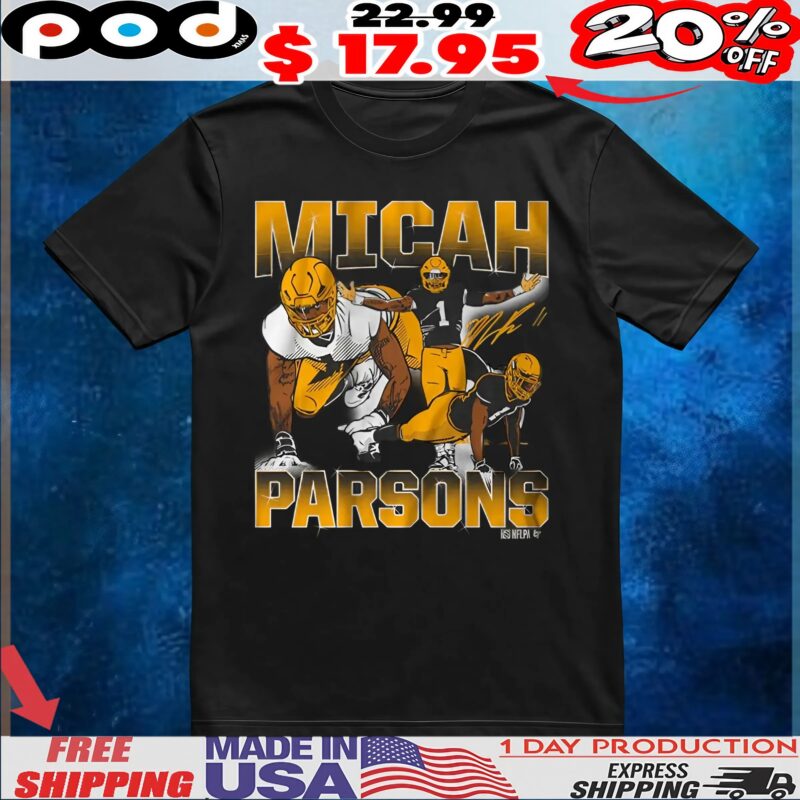 Micah Parsons Masterpiece Vintage Bootleg Style Signature T Shirt