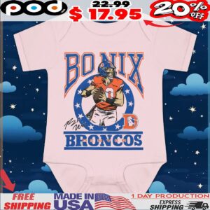 Bo Nix Denver Broncos Player Signature T Shirt