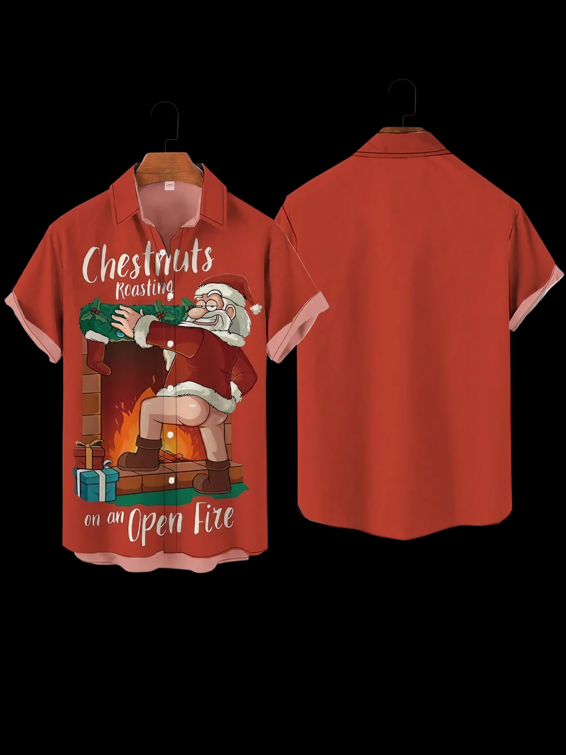 Chestnuts Roasting On An Open Fire Christmas All Over Print T Shirt Chestnuts Roasting On An Open Fire Christmas All Over Print T Shirt