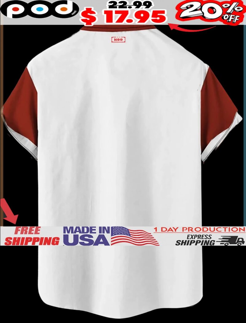 Christmas Elements Retro Red And White Stitching Santa Claus All Over Print T Shirt Christmas Elements Retro Red And White Stitching Santa Claus All Over Print T Shirt