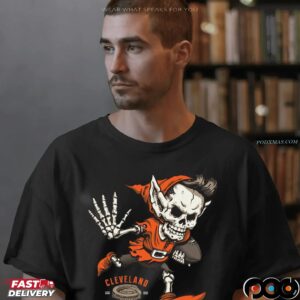 Cleveland For Life Skeleton Elf Halloween T Shirt
