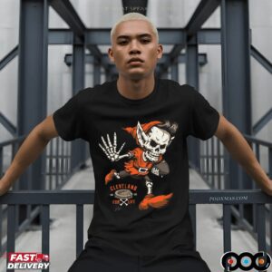 Cleveland For Life Skeleton Elf Halloween T Shirt