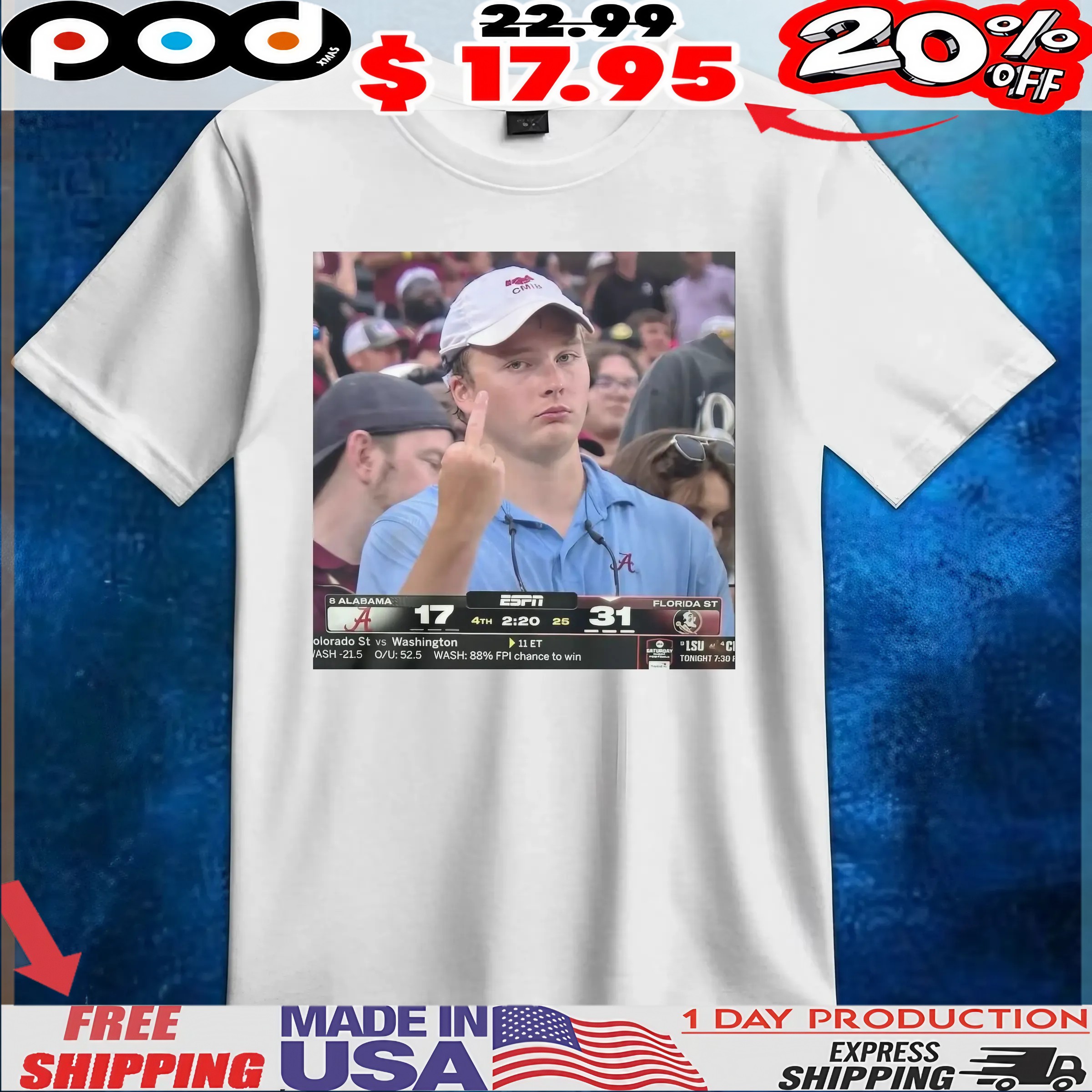 Colorado St Vs Washington Middle Finger Meme T Shirts Colorado St Vs Washington Middle Finger Meme T Shirts