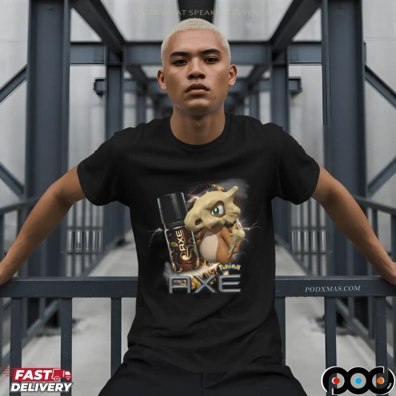 Cubone Pokémon Axe Body Spray Pop Culture Retro Gamer Parody T Shirt