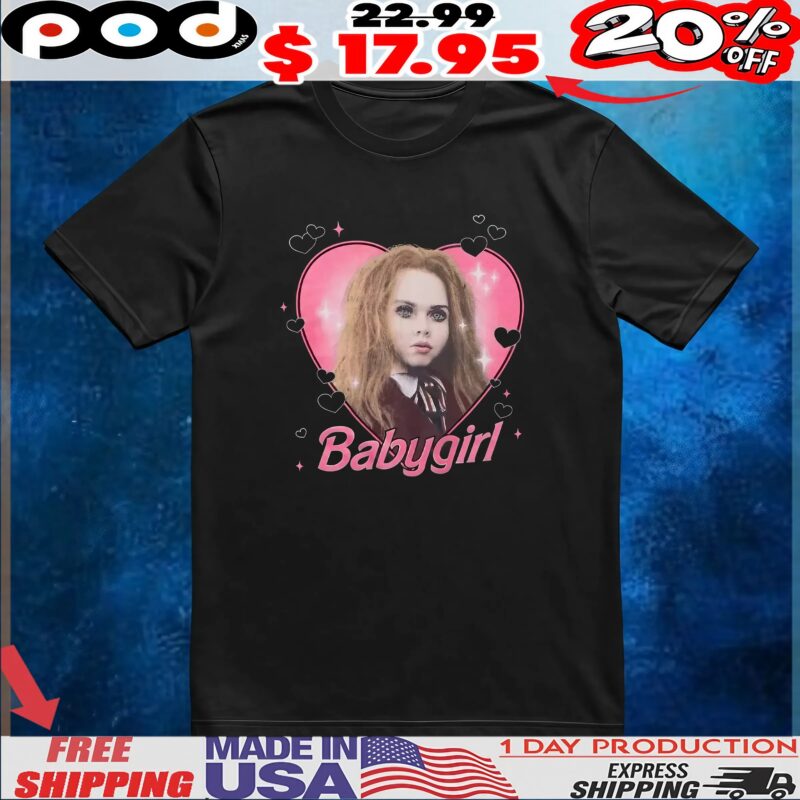 M3GAN Babygirl Heart Portrait Girls T Shirt