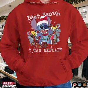 Dear Santa I Can Explain Merry Stitch Christmas T Shirt