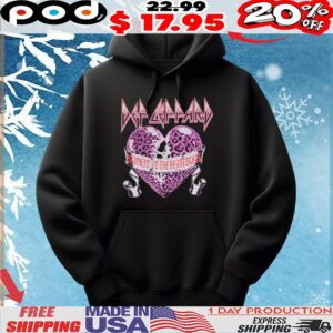 Def Leppard Bringin On The Heartbreak Cheetah Heart T Shirt