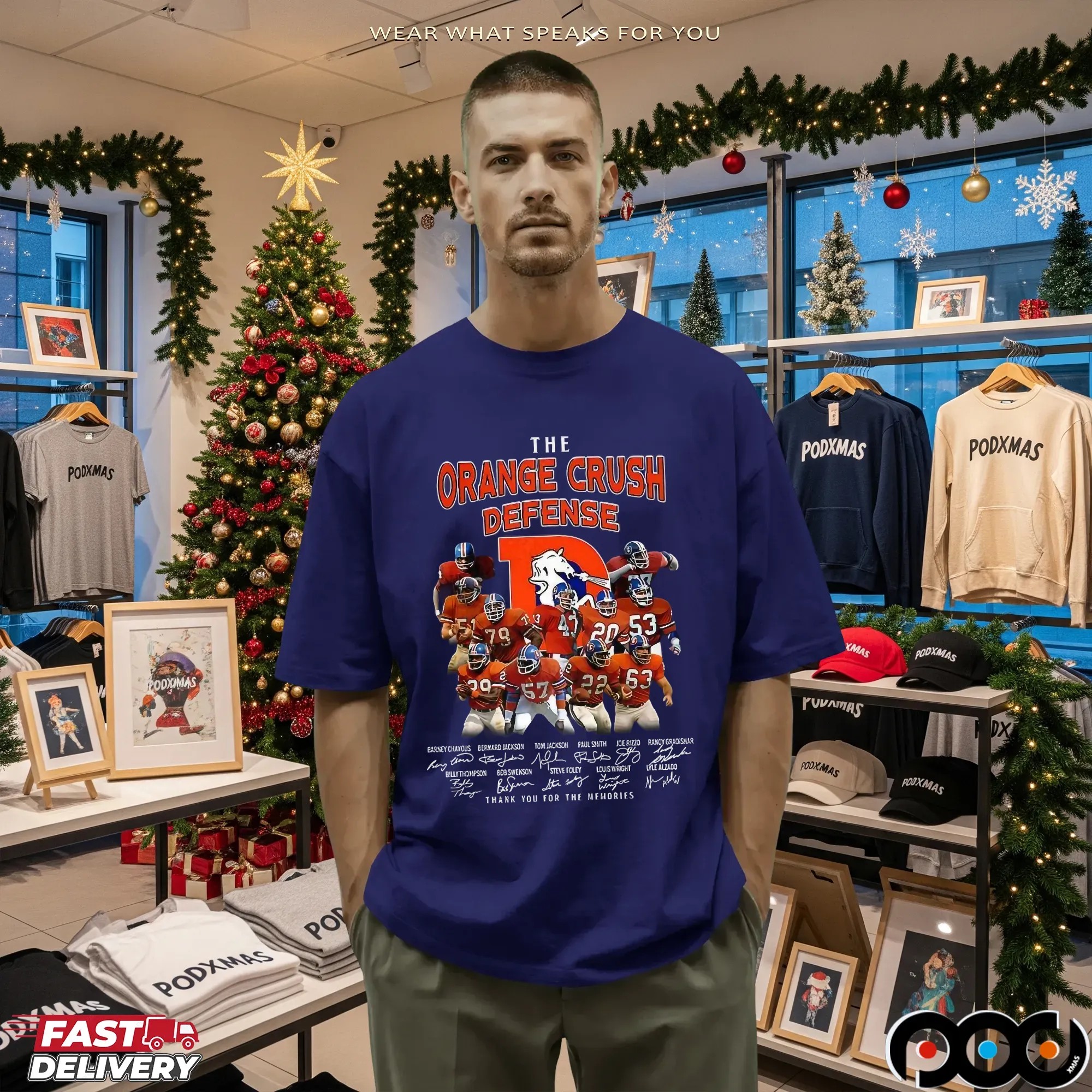 Denver Broncos Football The Orange Crush Defense Thank You For The Memories Signatures T Shirt