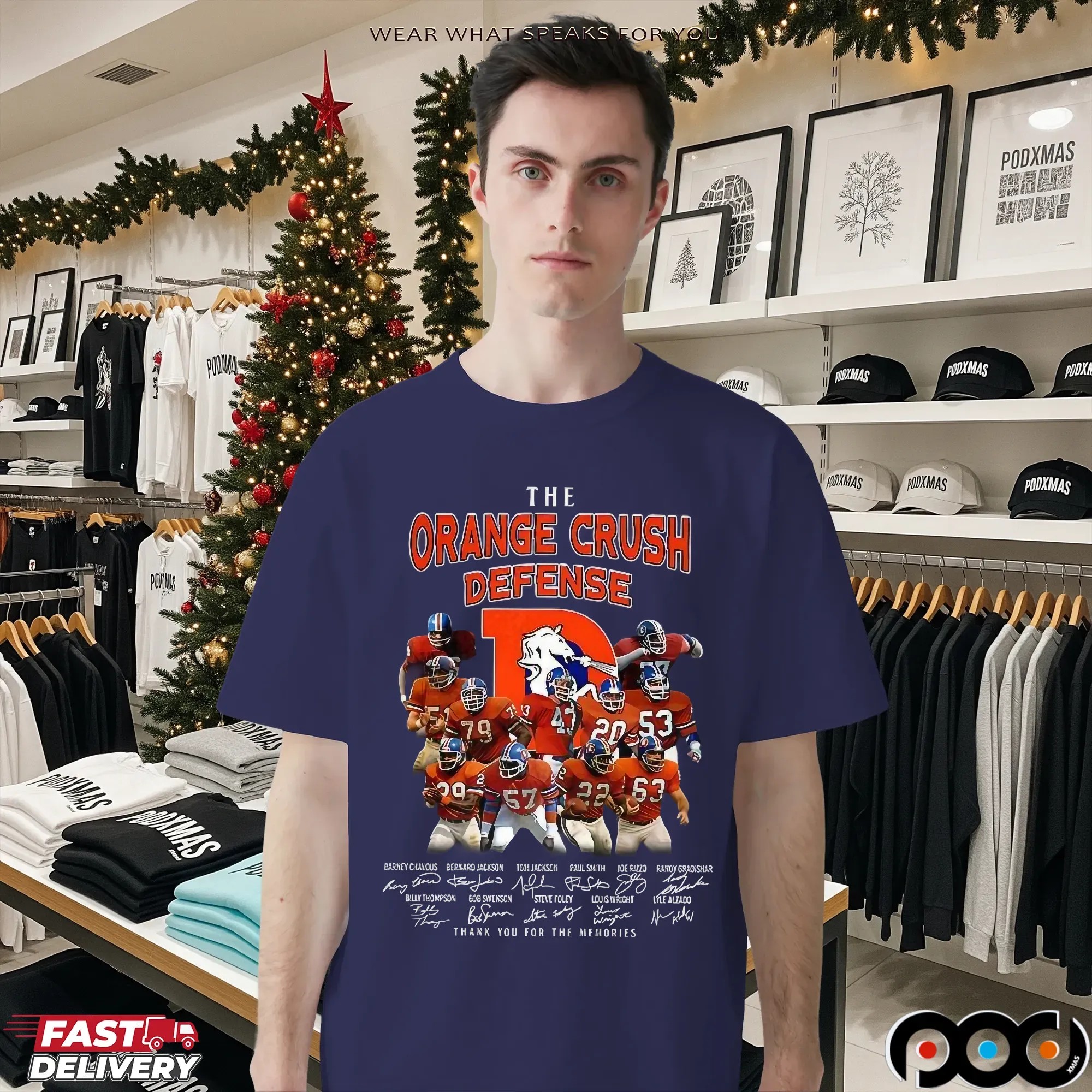 Denver Broncos Football The Orange Crush Defense Thank You For The Memories Signatures T Shirt