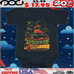 Destroy All Monsters Mothra Godzilla Rodan Manda The Monsters Are In Revolt And The World Is On The Brink Of Destruction T Shirt