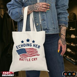 Echoing Her Battle Cry Erika USA Flag T Shirt