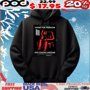 Ever Feel Hoodwinked Voted For Freedom Got Chains Instead Authoritarianism Always Delivers T Shirt