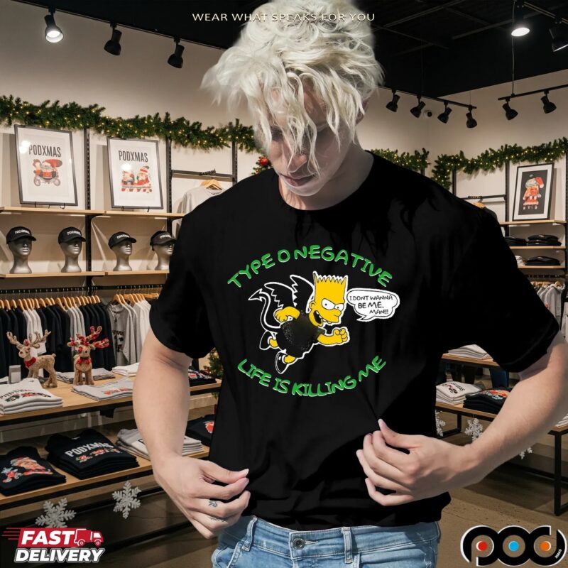 Bart Simpson Typeonegative Life Is Killing Me Music Cartoon Mashup T Shirt