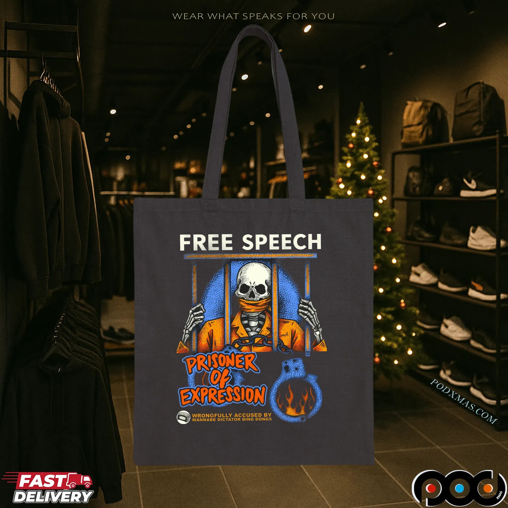 Free Speech Prisoner Of Expression Wrongfully Accused By Wannabe Dictator Ding Dongs Skeleton T Shirt Free Speech Prisoner Of Expression Wrongfully Accused By Wannabe Dictator Ding Dongs Skeleton T Shirt