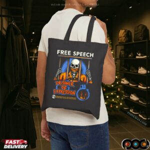 Free Speech Prisoner Of Expression Wrongfully Accused By Wannabe Dictator Ding Dongs Skeleton T Shirt