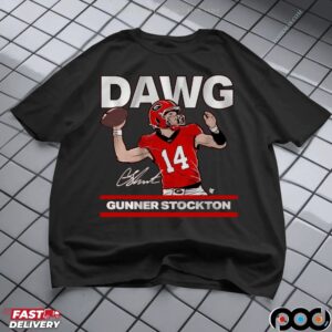 Georgia Football Gunner Stockton Is A Dawg Signature T Shirt