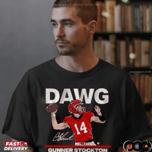 Georgia Football Gunner Stockton Is A Dawg Signature T Shirt