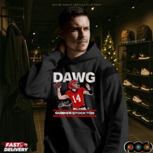 Georgia Football Gunner Stockton Is A Dawg Signature T Shirt