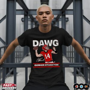 Georgia Football Gunner Stockton Is A Dawg Signature T Shirt
