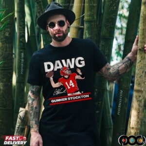 Georgia Football Gunner Stockton Is A Dawg Signature T Shirt
