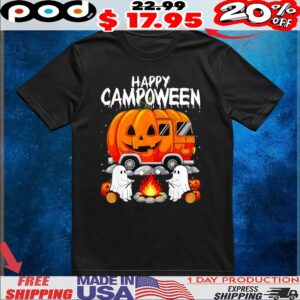 Ghost Camping Halloween Camp Life Pumpkin Car T Shirt