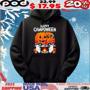 Ghost Camping Halloween Camp Life Pumpkin Car T Shirt