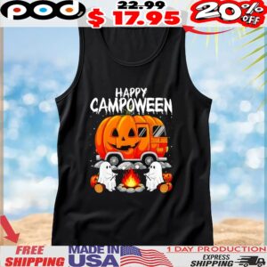 Ghost Camping Halloween Camp Life Pumpkin Car T Shirt