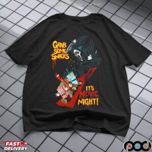 Ghost Face Grab Some Snacks It's The Movies Night Halloween T Shirt