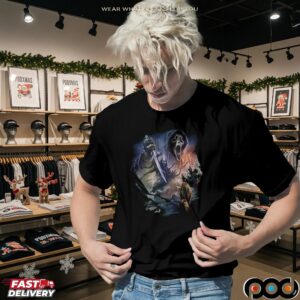 Ghost Face Nightmare City Halloween Graphic Art T Shirt